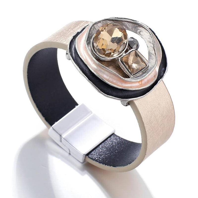 Edelstein-Armreif mit Magnetschnalle