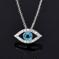 Strahlend blaues Auge Strass Halskette