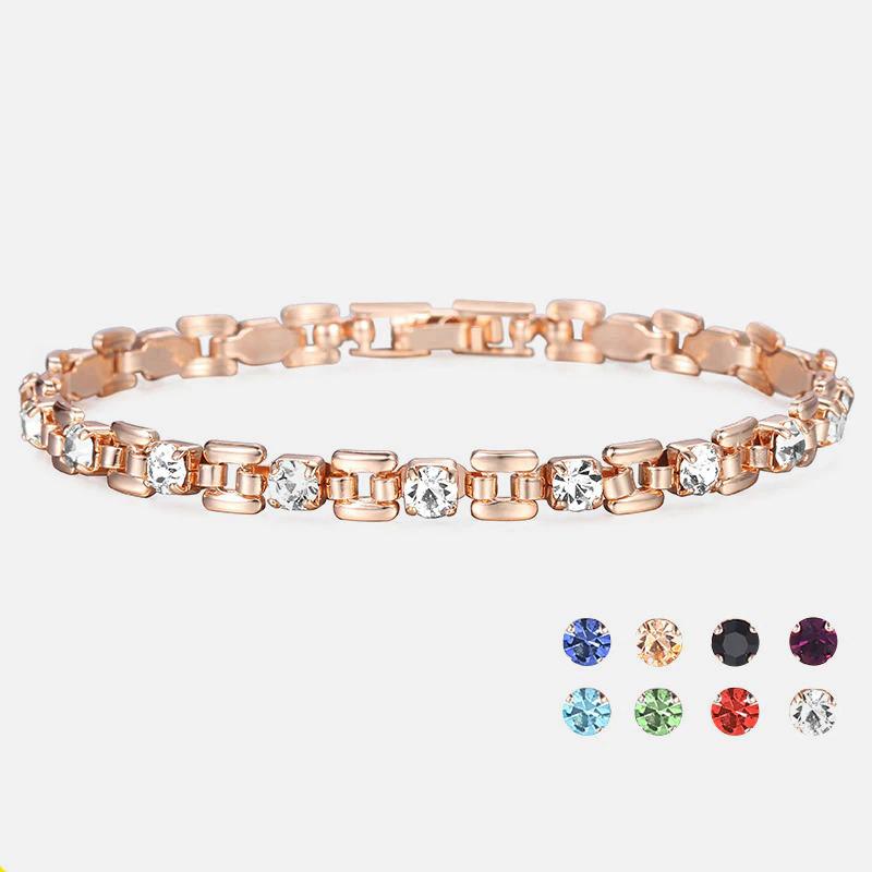 Schimmerndes, mit Strasssteinen verziertes Armband