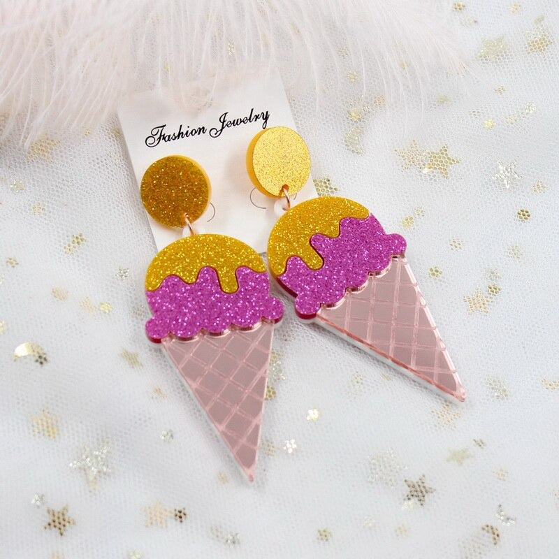 Glitzernde, sommerliche Statement-Ohrringe