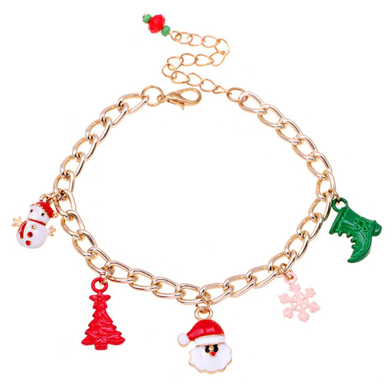 Entzückende Perlen-Charm-Armbänder mit Weihnachtsmotiven