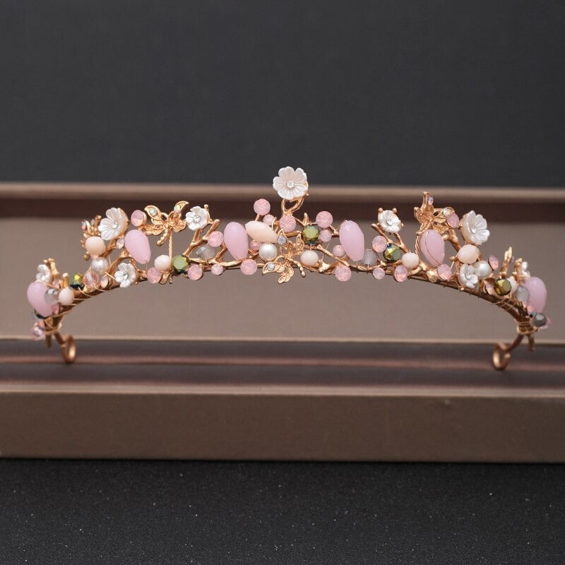 Haarschmuck-Kollektion mit Krone und Tiara im Barock-Stil aus Strasssteinen und Kristallen