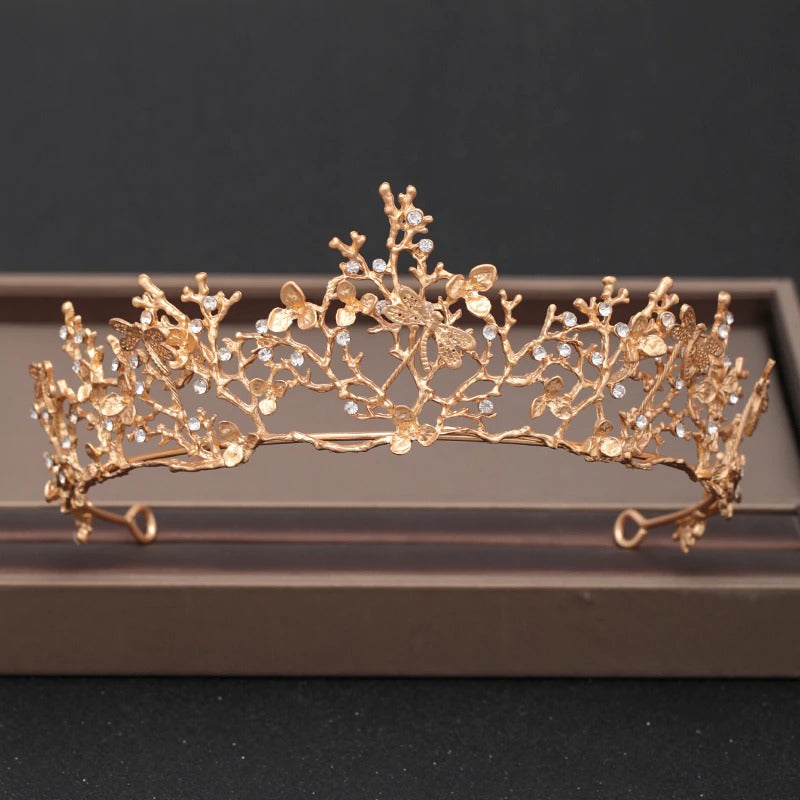 Haarschmuck-Kollektion mit Krone und Tiara im Barock-Stil aus Strasssteinen und Kristallen