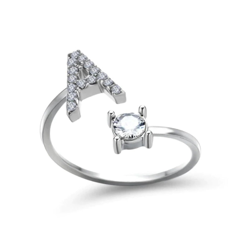 Goldener verstellbarer A-Z personalisierter Anfangsbuchstabe mit Strassringen