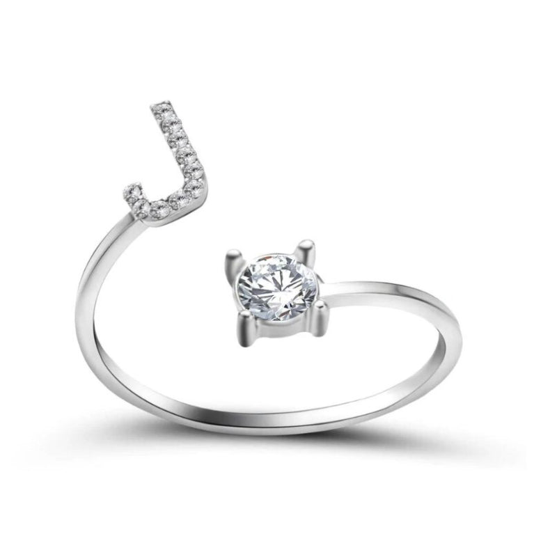 Goldener verstellbarer A-Z personalisierter Anfangsbuchstabe mit Strassringen