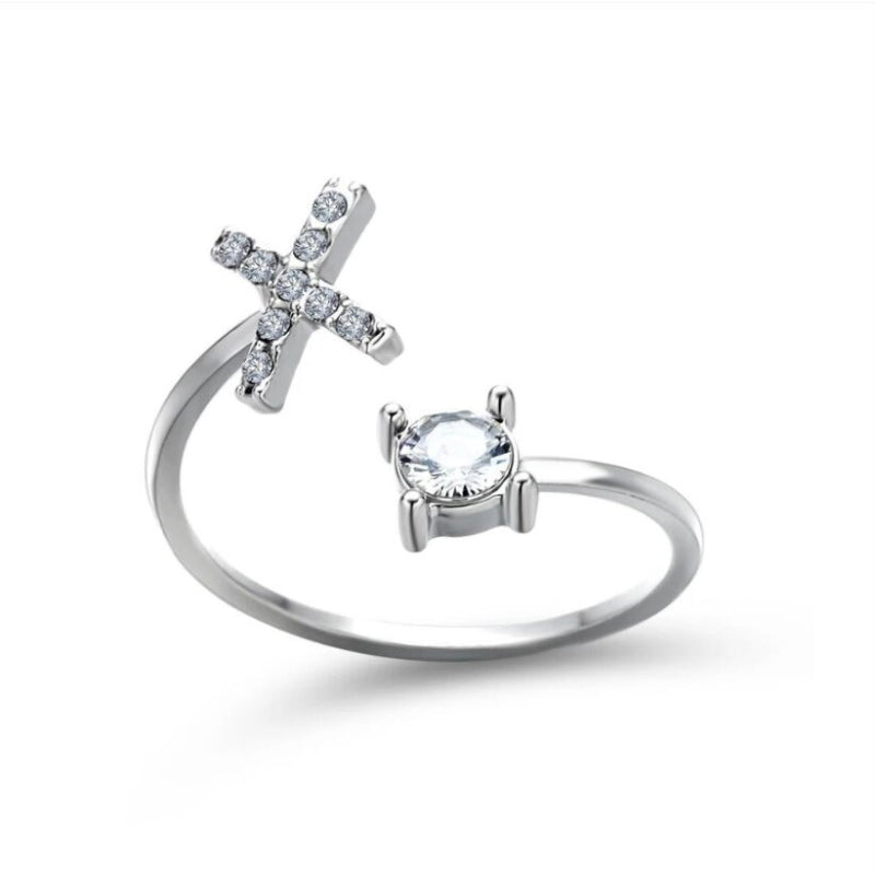 Goldener verstellbarer A-Z personalisierter Anfangsbuchstabe mit Strassringen