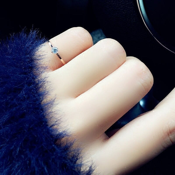 Wunderschöner minimalistischer Modering mit kubischem Zirkonia