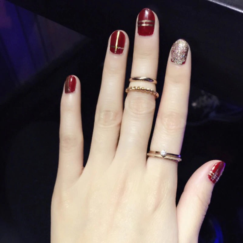 Wunderschöner minimalistischer Modering mit kubischem Zirkonia