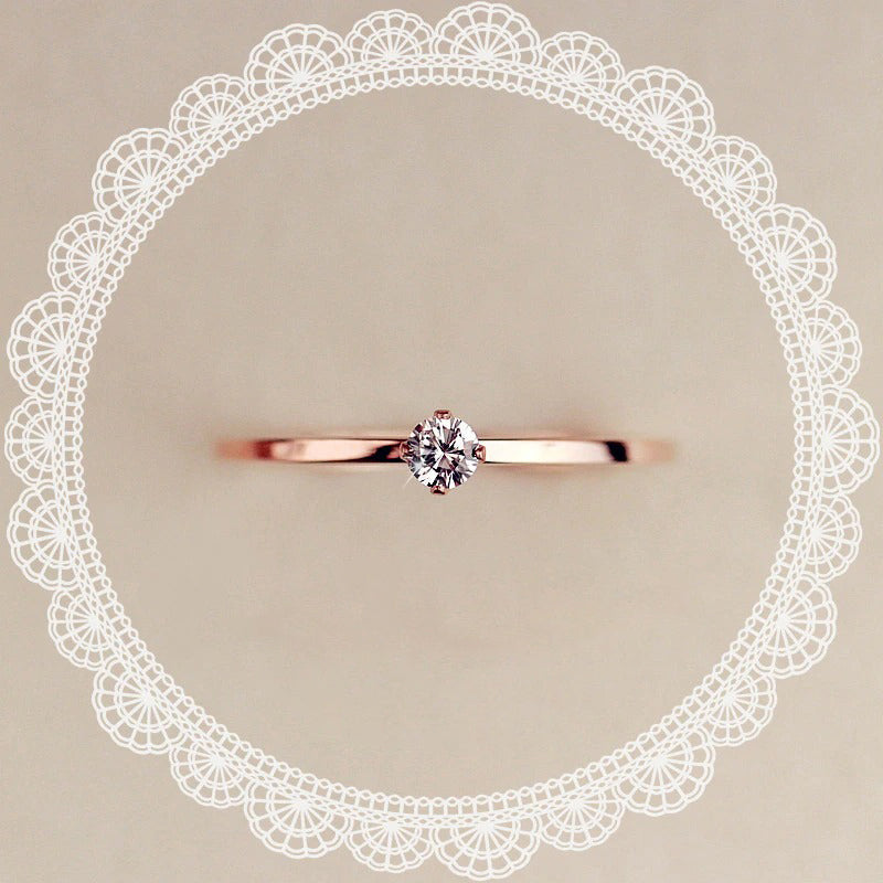 Wunderschöner minimalistischer Modering mit kubischem Zirkonia