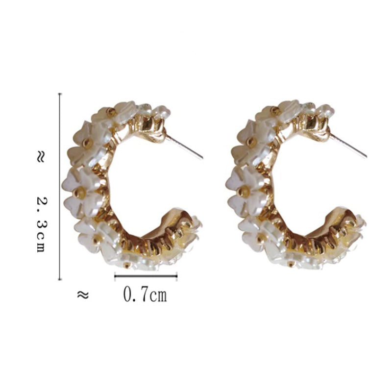Wunderschöne Sommertrend Harz Blume Creolen