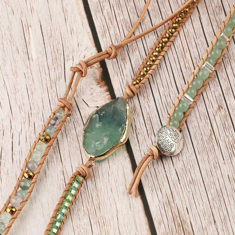 Green Vibe Bohemian Mehrschicht-Armband
