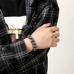 Armband für Männer Einzigartige Schnitzerei Kubanische Gliederkette