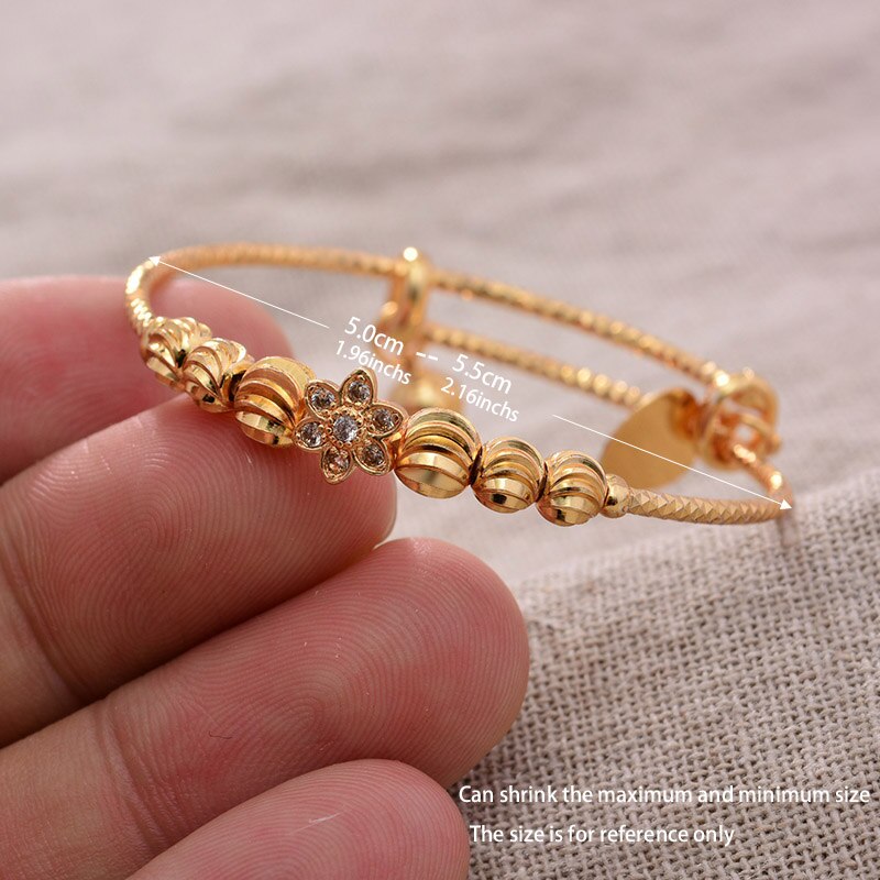 24K Gold plated Bangles Set für Kinder - Luxus Kinderschmuck!