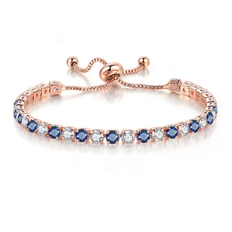 Lebendige, mehrfarbige Tennisarmbänder mit Zirkonia