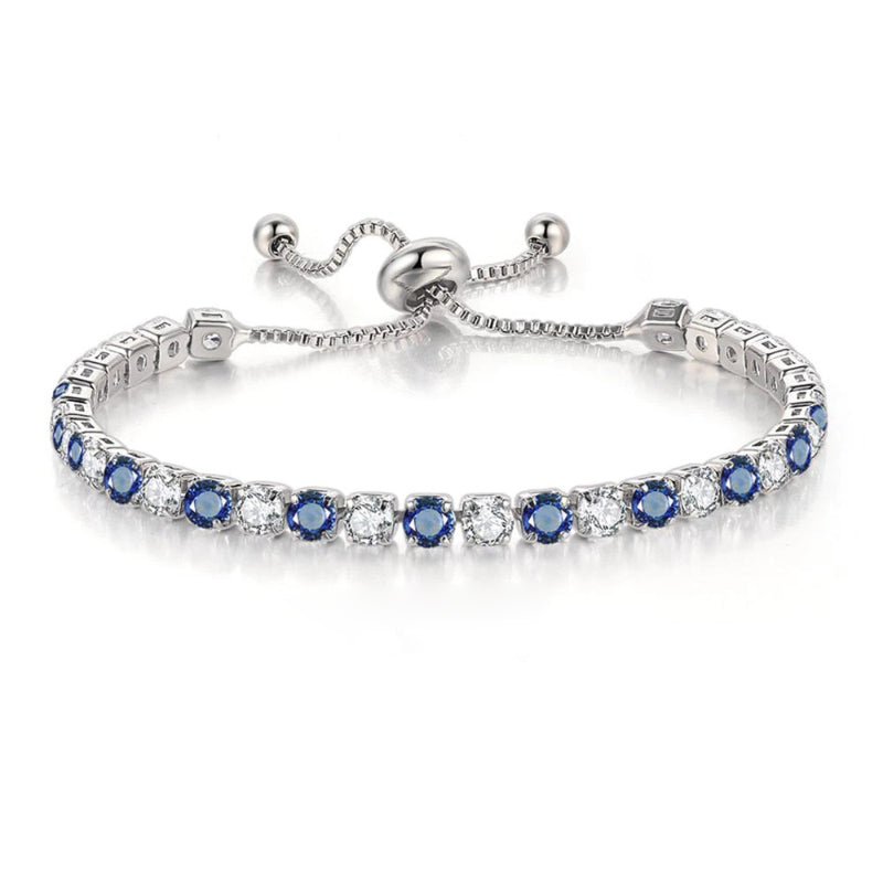 Lebendige, mehrfarbige Tennisarmbänder mit Zirkonia