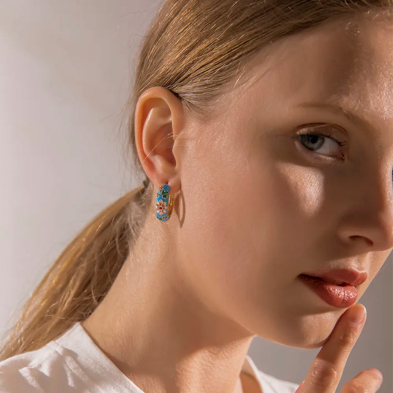 Vintage Blumen Creolen