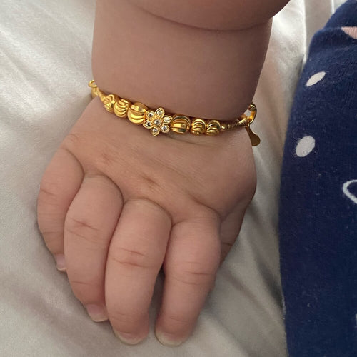 24K Gold plated Bangles Set für Kinder - Luxus Kinderschmuck!