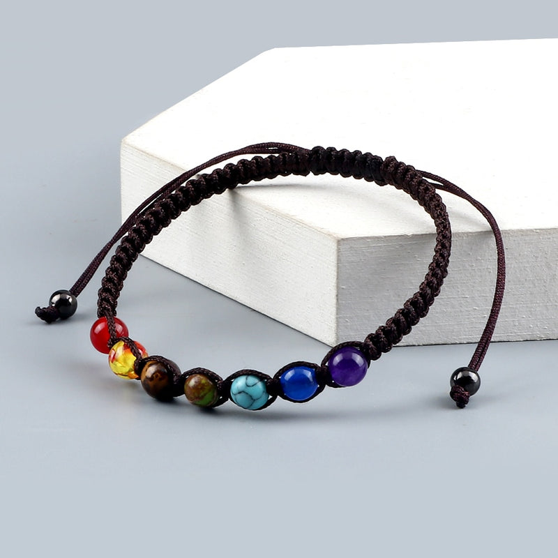 Armband mit 7 Chakra-Perlen