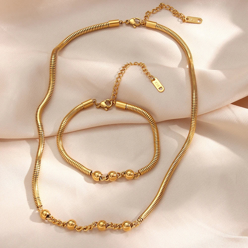 Perlen Schlangenkette Armband