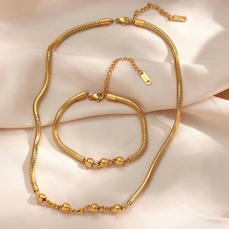 Perlen Schlangenkette Armband