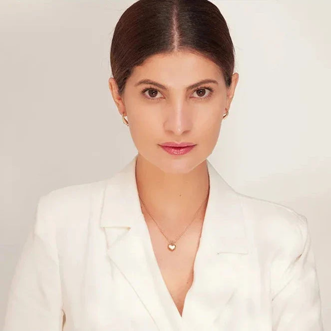 Halskette mit Herz-Anhänger aus natürlicher Muschel