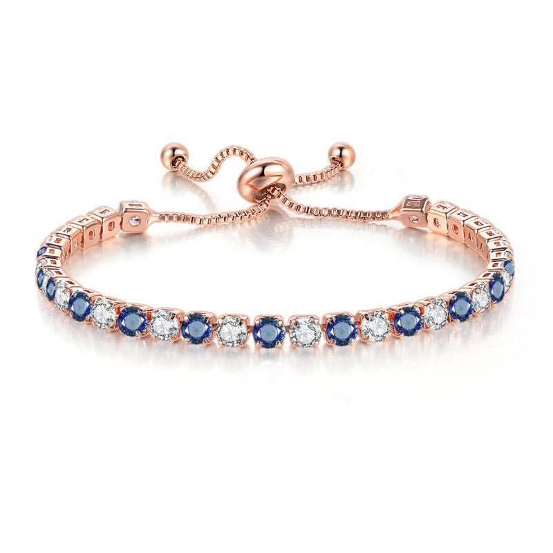 Lebendige, mehrfarbige Tennisarmbänder mit Zirkonia