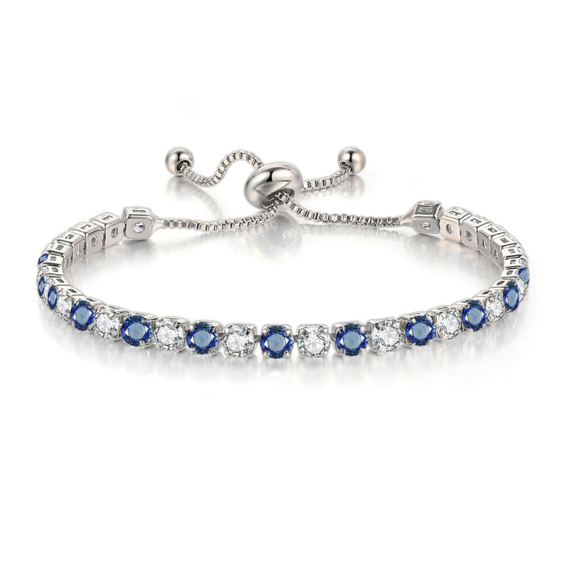Lebendige, mehrfarbige Tennisarmbänder mit Zirkonia