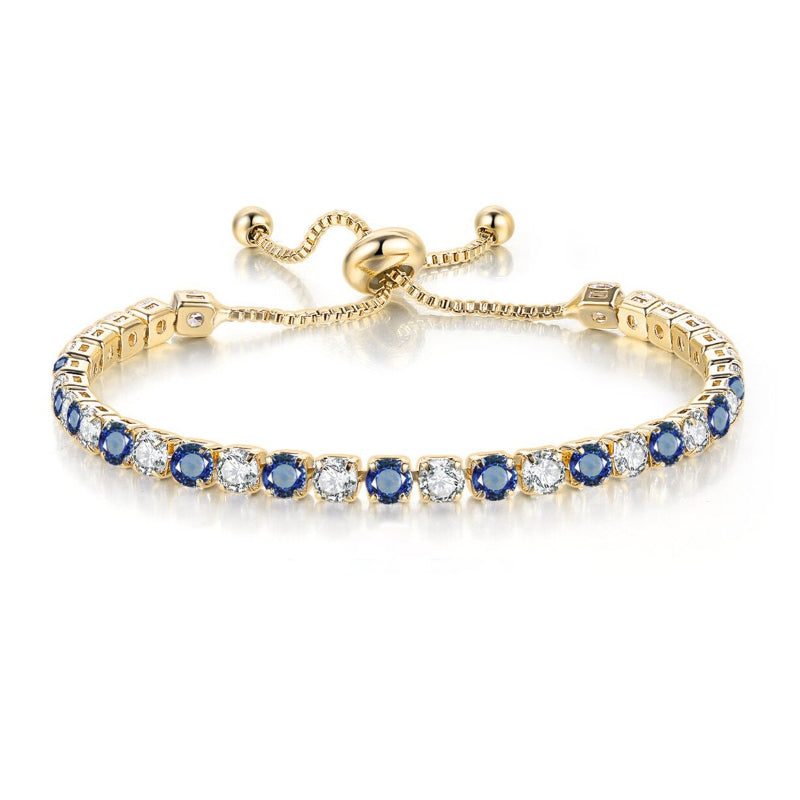 Lebendige, mehrfarbige Tennisarmbänder mit Zirkonia