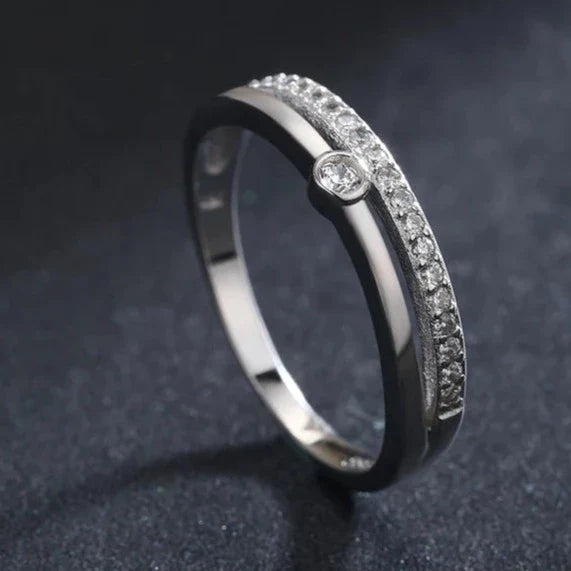 Silberner Doppelring