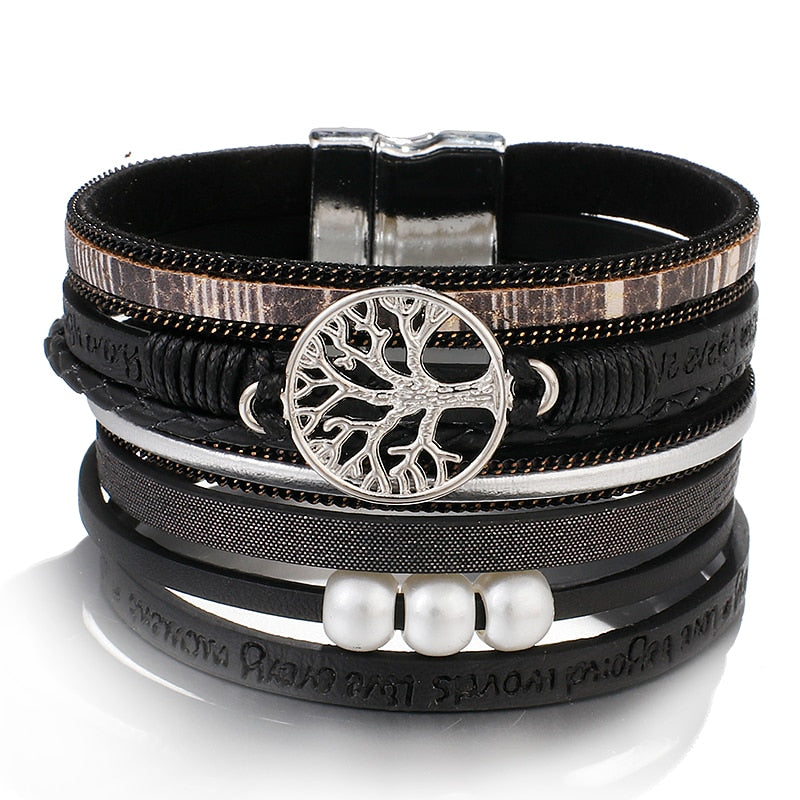 Baum des Lebens Lederarmband