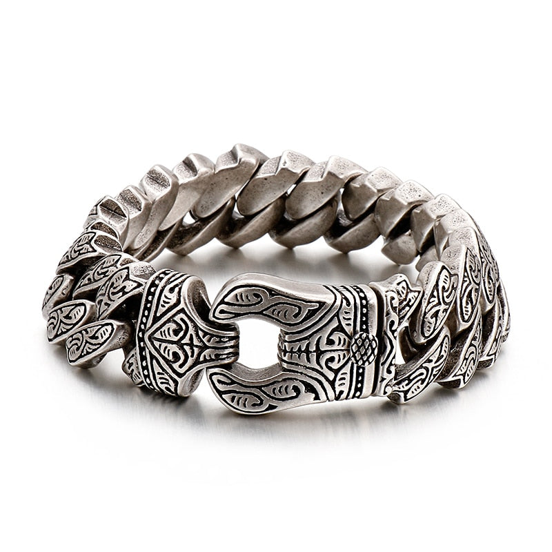 Armband für Männer Einzigartige Schnitzerei Kubanische Gliederkette