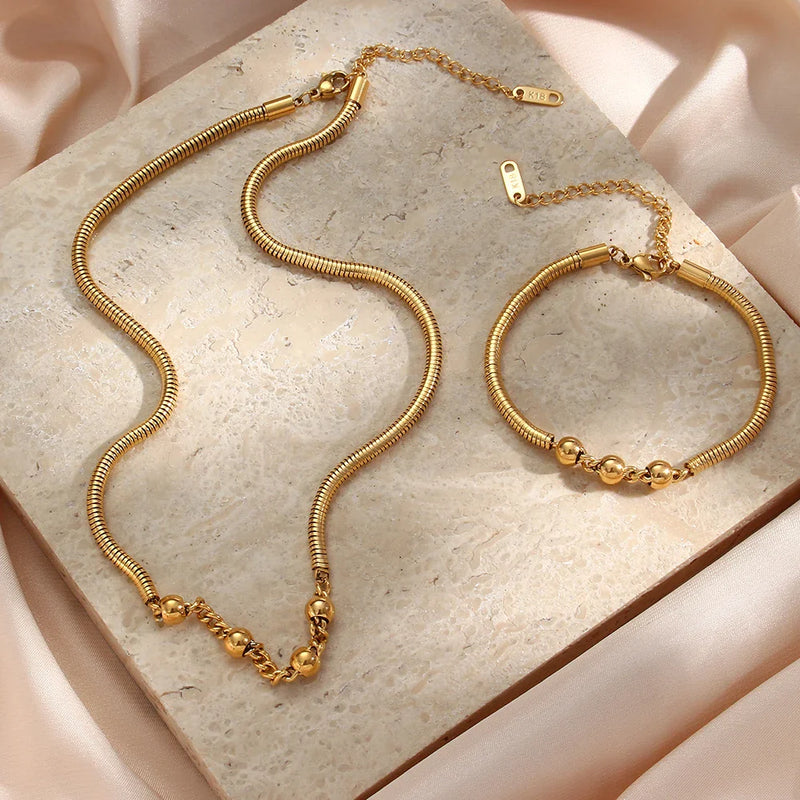 Perlen Schlangenkette Armband