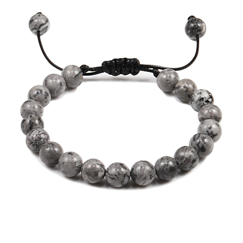 Armband aus Lavasteinen aus Holz