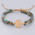 Baum des Lebens Armband Jaspis Seil geflochten Armband