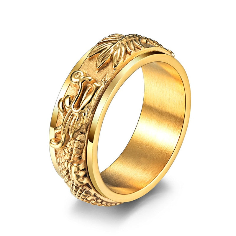 Chinesischer Drachen-Angst-Zappelring