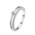 Silberner Doppelring