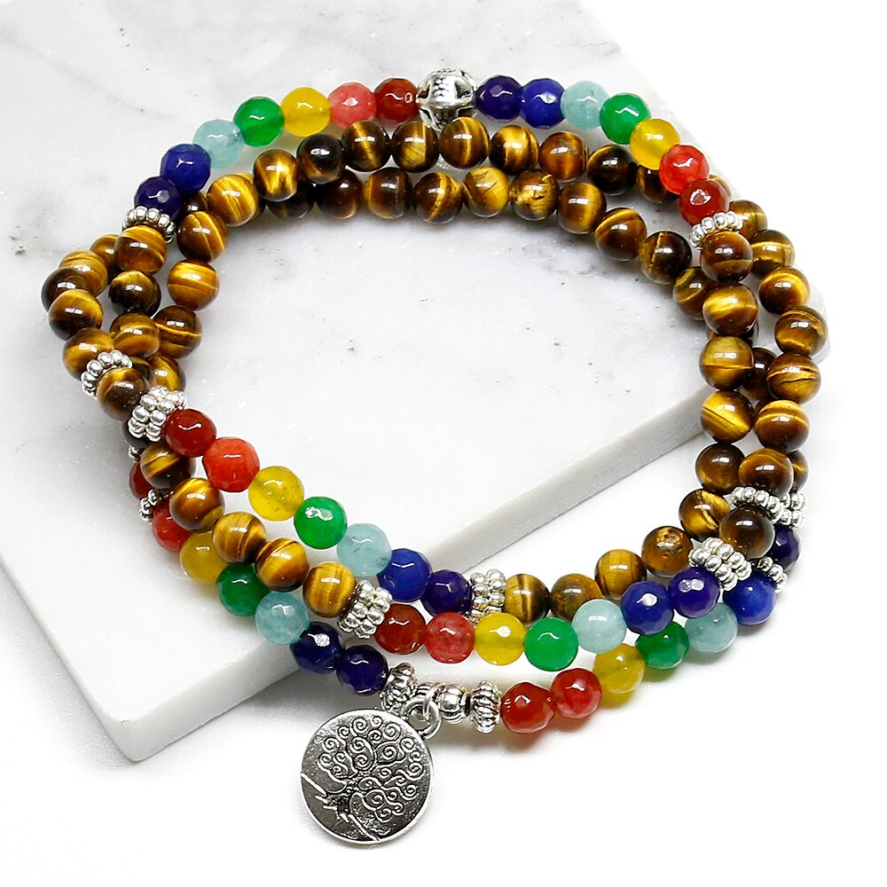 7 Chakra Tigerauge Heilungsarmband