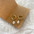 Perlen Creolen Gold