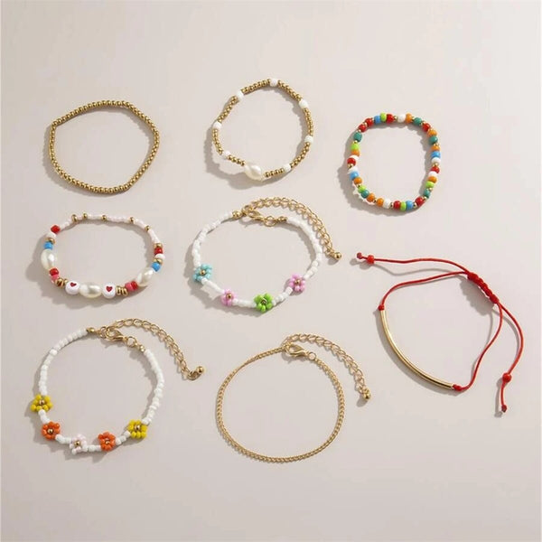 Bohemian Style Blume Perlenarmband
