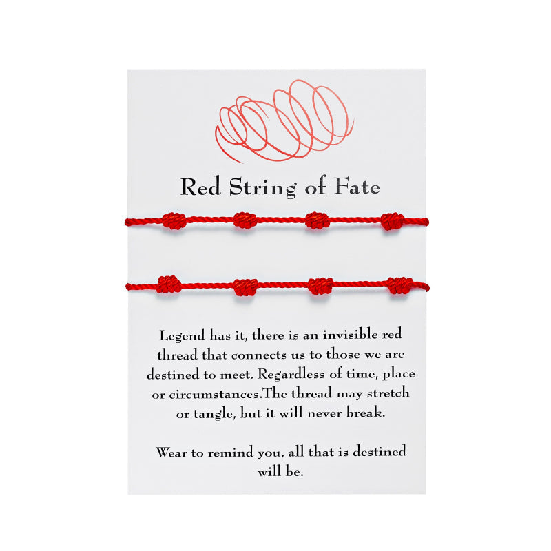 Handgefertigte geflochtene Lucky Eyes-Knotenarmbänder