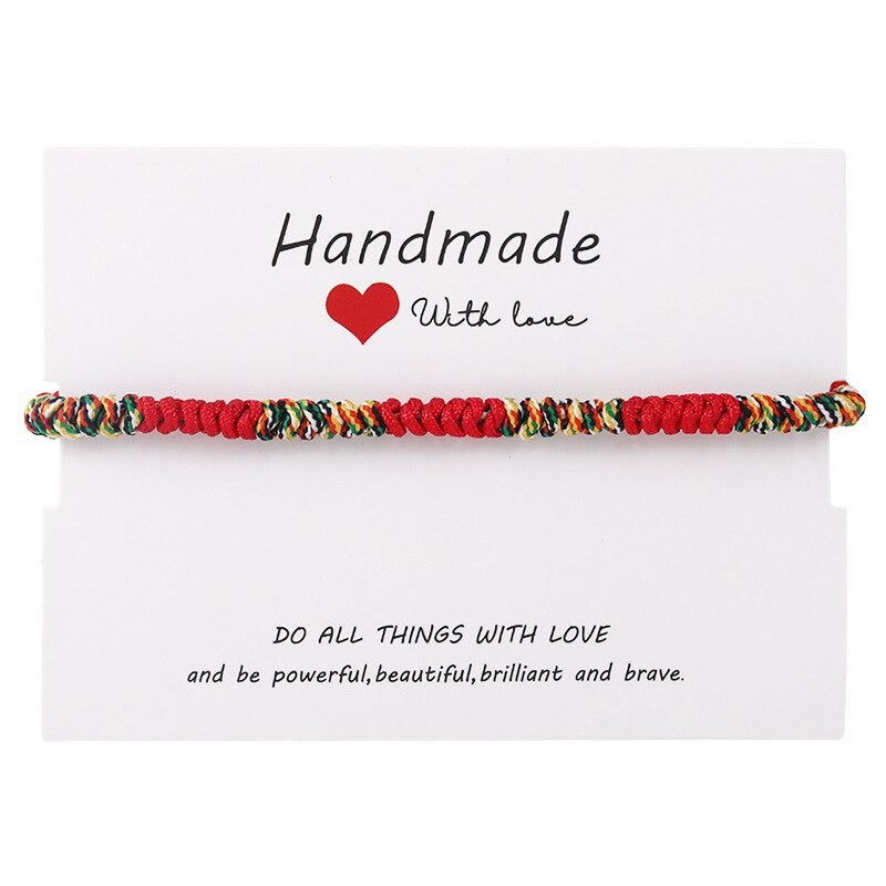 Handgefertigte geflochtene Lucky Eyes-Knotenarmbänder