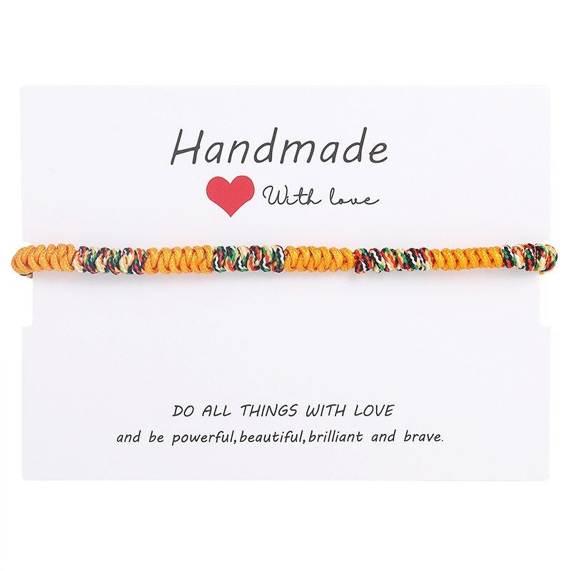 Handgefertigte geflochtene Lucky Eyes-Knotenarmbänder