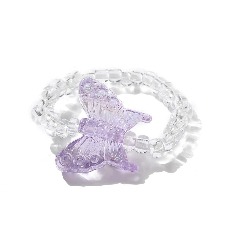 Handgefertigte bunte Acrylringe mit Perlen und Strasssteinen