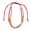 Handgemachte bunte böhmische Sommer-Armbänder aus Rocailles-Perlen