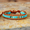 Handgefertigte Wickelarmbänder aus natürlichem Erdstein im Bohemian-Stil