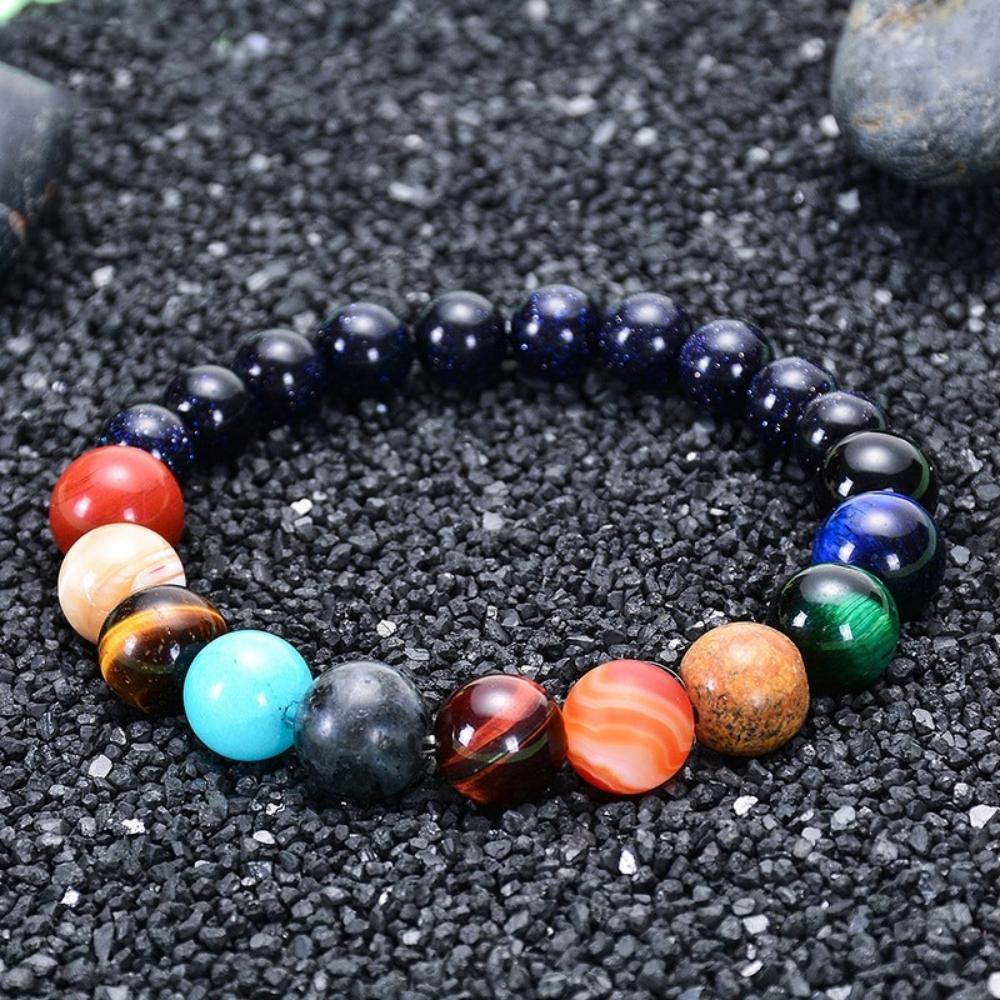 Handgefertigtes Armband mit Planetensystem-Motiv
