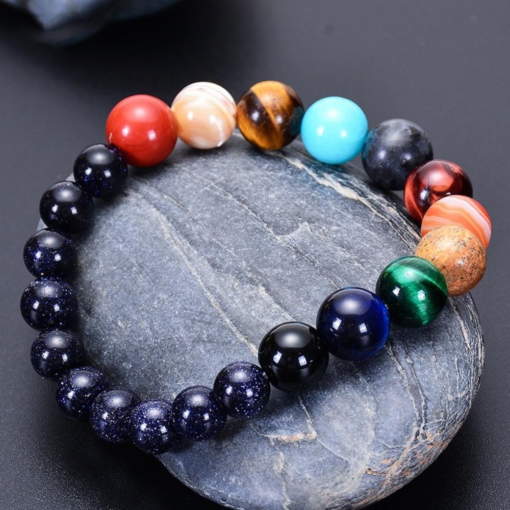 Handgefertigtes Armband mit Planetensystem-Motiv