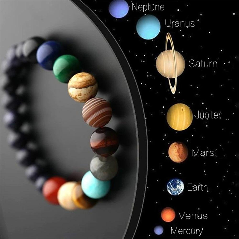 Handgefertigtes Armband mit Planetensystem-Motiv