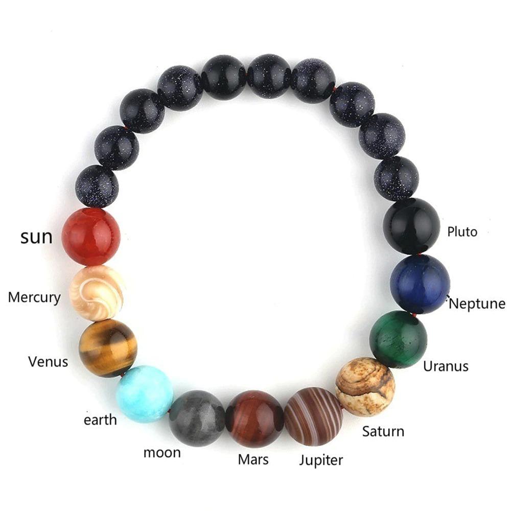 Handgefertigtes Armband mit Planetensystem-Motiv