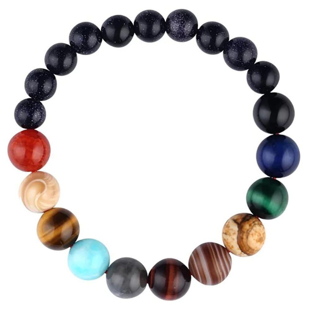 Handgefertigtes Armband mit Planetensystem-Motiv